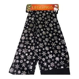Fleece Lined Winter snowflake Leggings